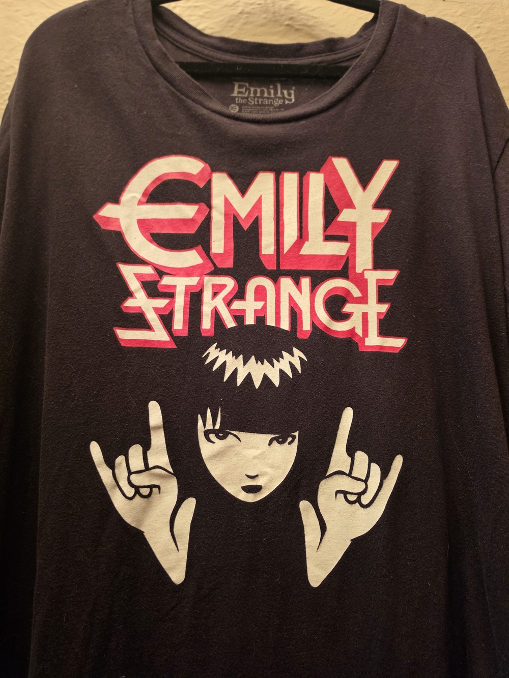 Emily the Strange Graphic Tee Large Black Cotton Alt Goth Emo Punk Shirt - Picture 10 of 10